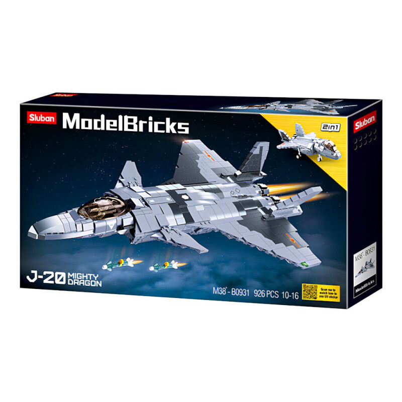 Sluban Model Bricks Stíhací letoun Chengdu J-20